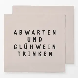 Servietten Glühwein trinken beige