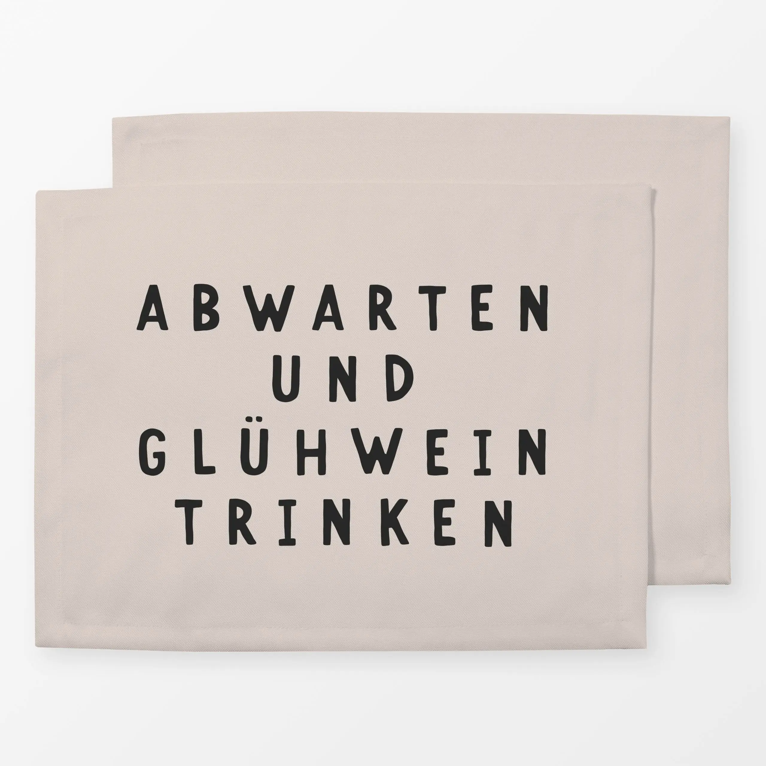 Tischset Glühwein trinken beige - Weihnachten, Winter - von „Studio Kesse"; schwarz, Weihnachten, beige, weihnachtlich, weih...