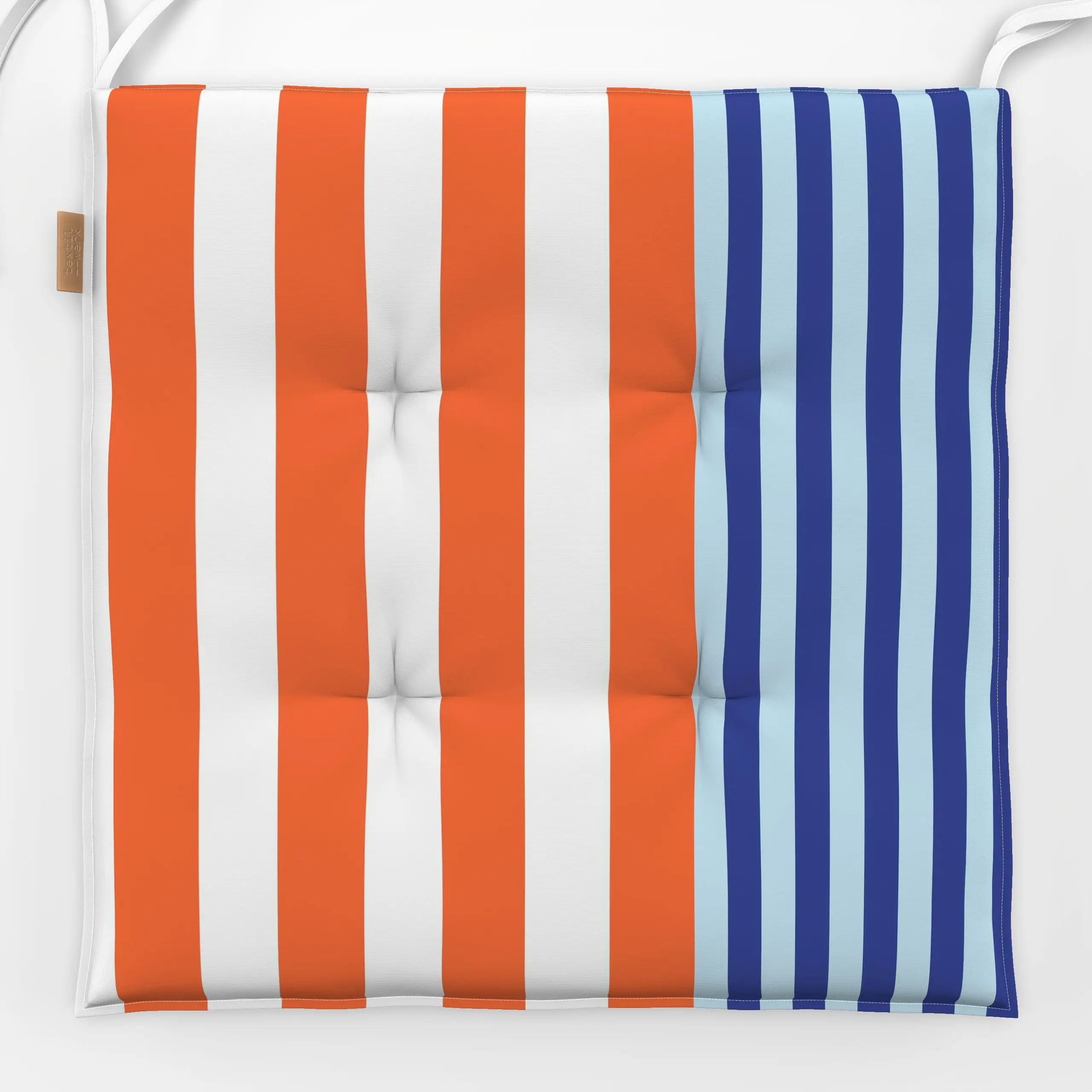 Sitzkissen Sun and Waves Stripes 1 - Sommer, Symbole & Muster - von „Andrea Liesert"; Urlaub, frisch, zeitlos, colorful, col...