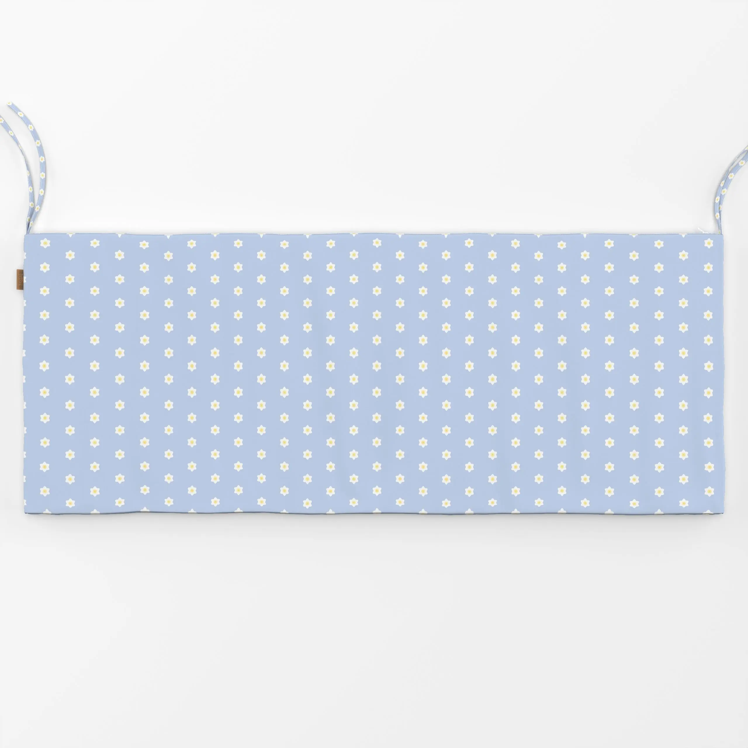 Bankauflage Osterglocken Muster blau - Blumen & Florales, Frühling, Ostern - von „Carolin Vonhoff"; Blumen, Wiese, Ostern, m...