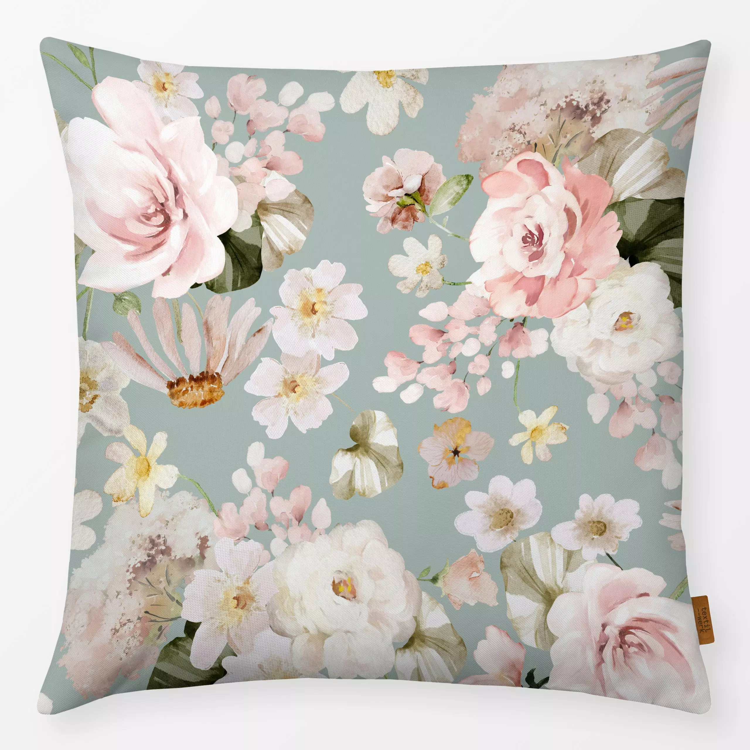 Kissen Sommerliche Blumenwiese - Blumen & Florales, Pflanzen & Botanik - von „Uta Naumann"; boho, skandinavisch, Blumen, Zwe...