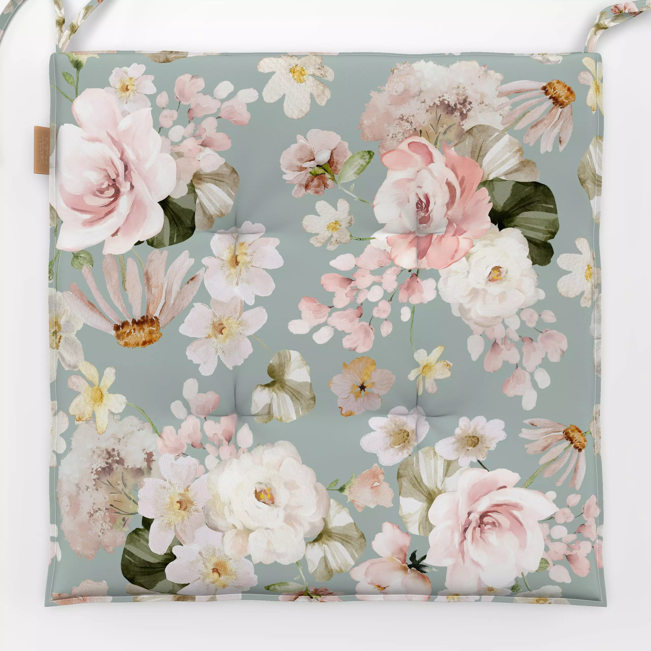 Sitzkissen Sommerliche Blumenwiese - Blumen & Florales, Pflanzen & Botanik - von „Uta Naumann"; boho, skandinavisch, Blumen,...