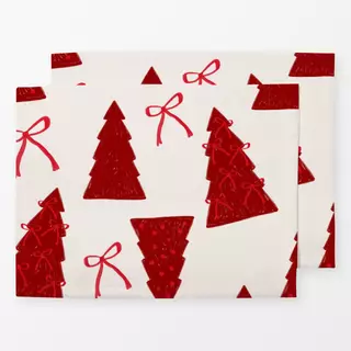Tischset Tree Allover red