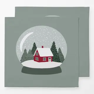 Servietten Schneekugel
