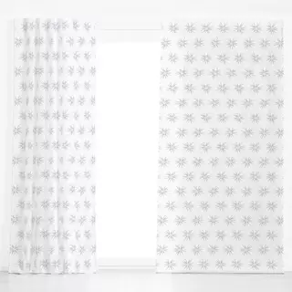 Dekovorhang Papierstern Blau auf Beige