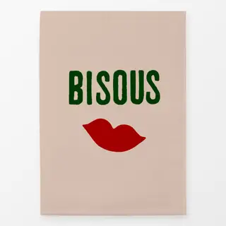 Geschirrtücher Bisous Kussmund Auf Beige