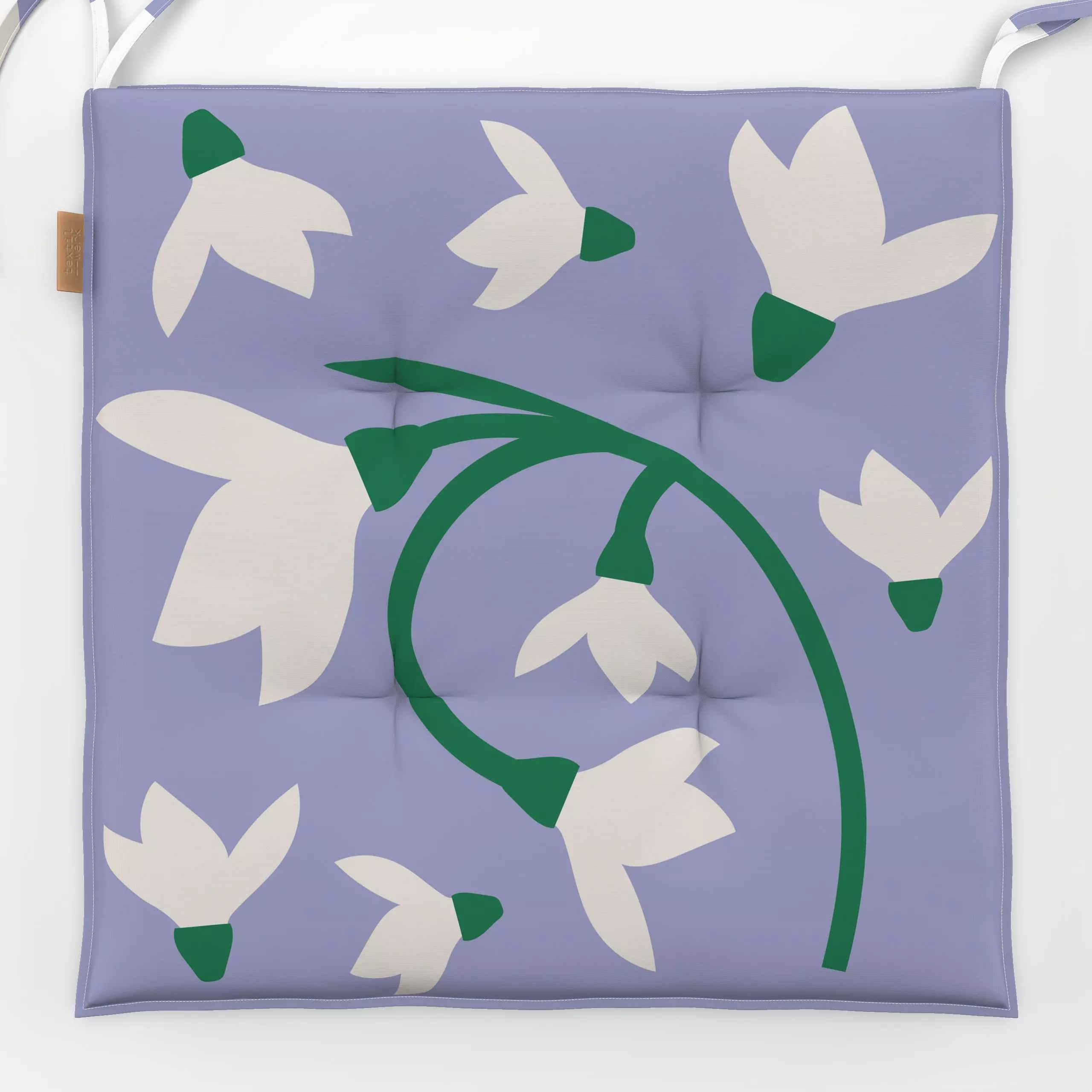 Sitzkissen Flowers 6 Violet - Blumen & Florales - von „Jana Driver"; Blumen, Schneeglöckchen, flowers, spring, janadriver, h...