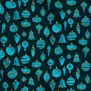 Meterware Turquoise Christmas Decor