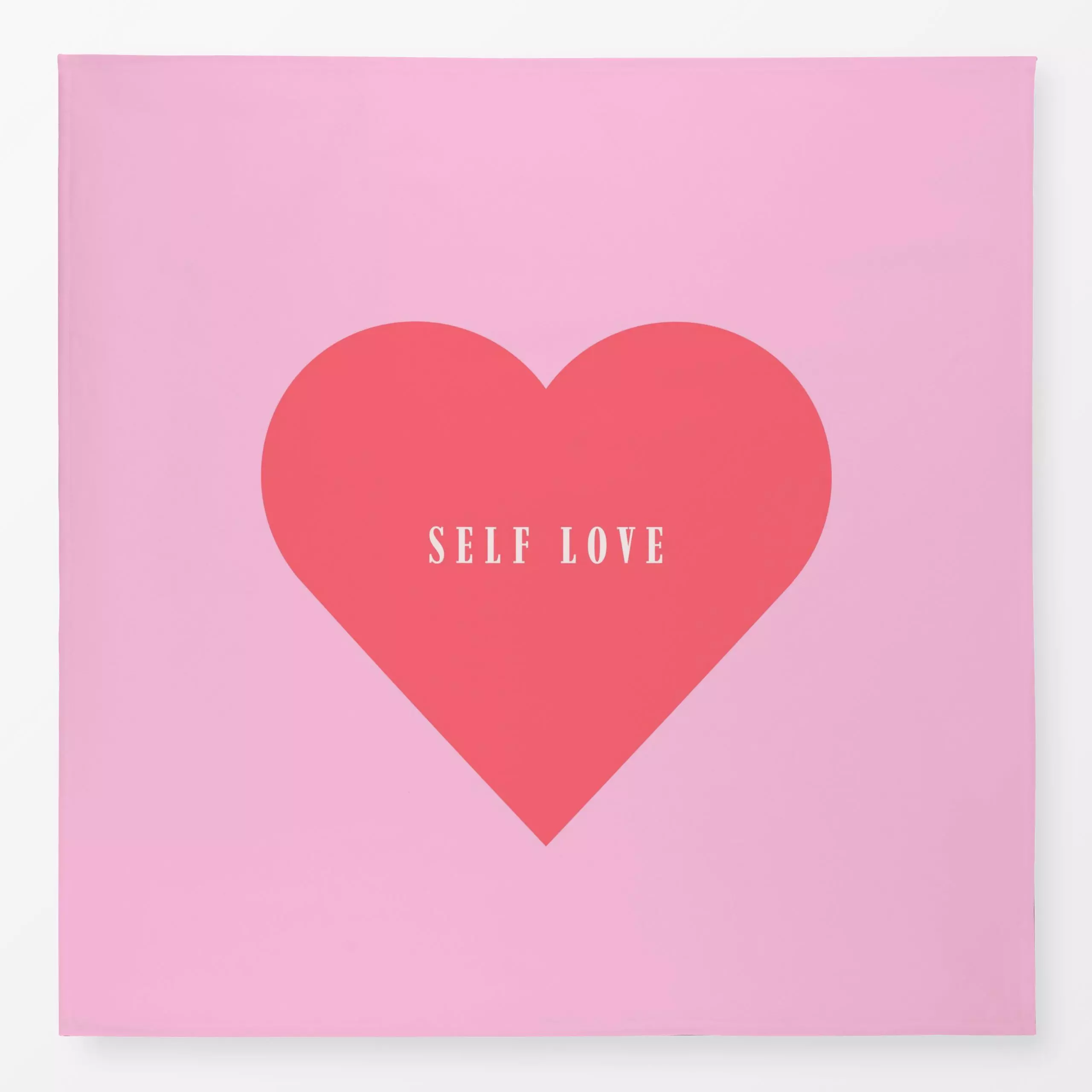 Tischdecke Self Love Herz, Spruch, von Jana Moßmann