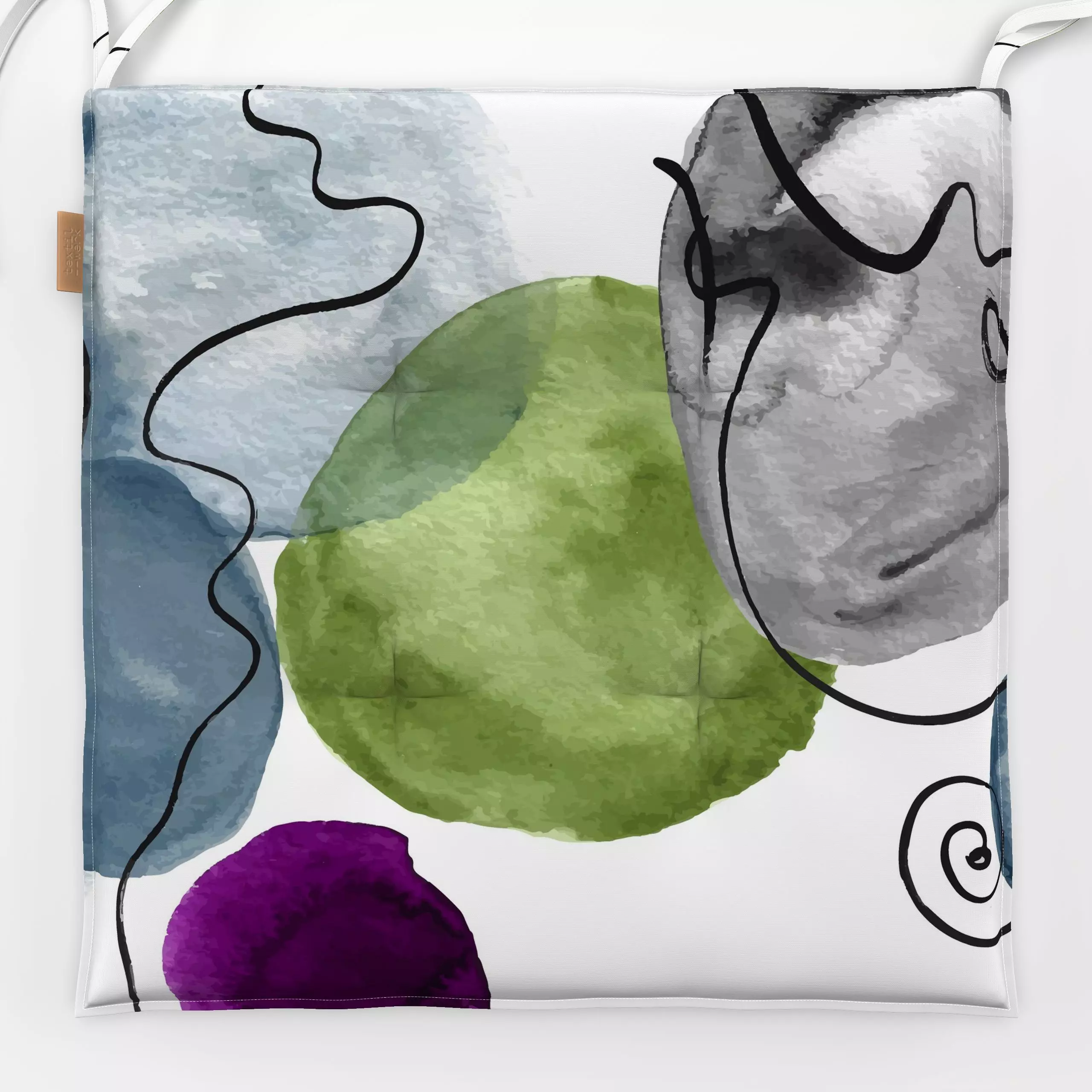 Sitzkissen Abstrakt watercolor - Symbole & Muster - von „Monor Design"; abstrakt, Abstrakt, watercolour, watercolor, absract