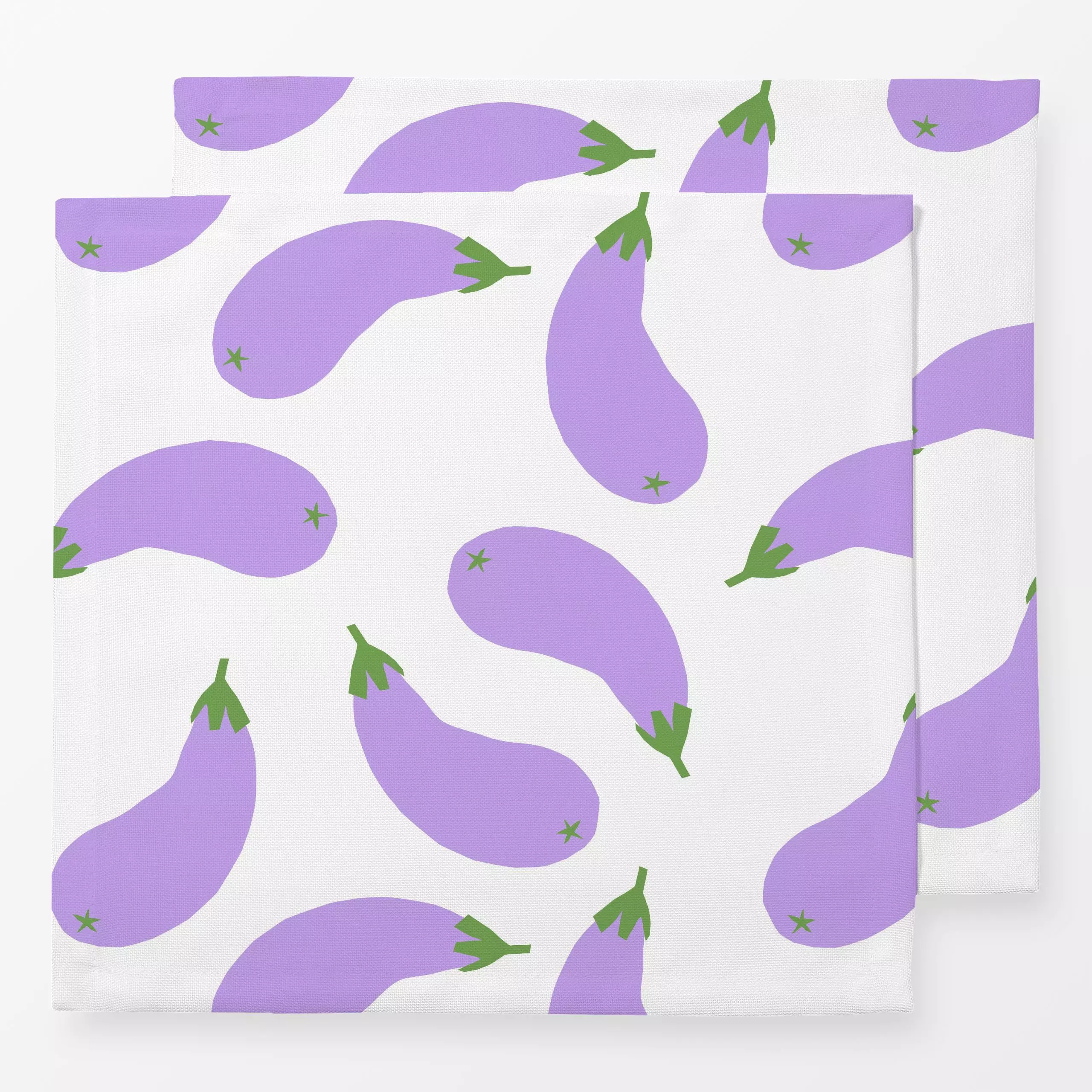 Servietten Eggplant Elegance - Küche, Essen & Trinken - von „Lisa Jasmin Bauer"; aubergine, cutouts, papercut, Gemuese, pape...