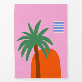 Geschirrtücher Tropical City Palme & Haus