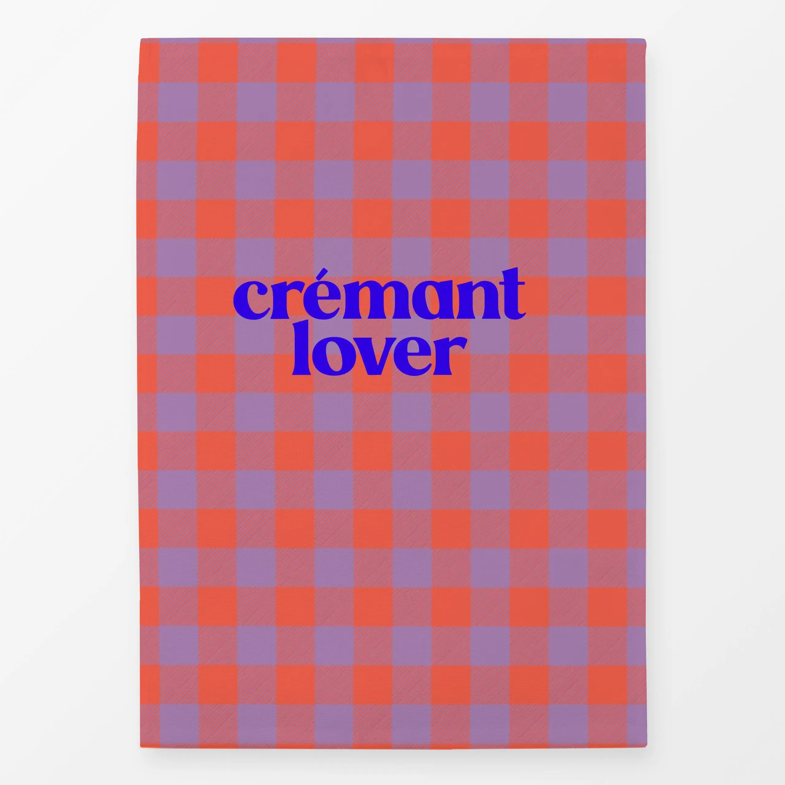 Geschirrtücher Gingham Crémant Lover Lila - Küche, Essen & Trinken - von „Studio ROSAGRAU"; Orange, Karo, Liebe, typografie,...