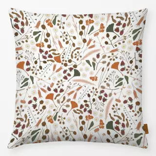Kissen Herbstlaub Offwhite Bunt