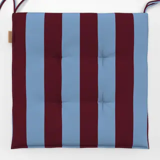 Sitzkissen Cabana Streifen blau burgundy