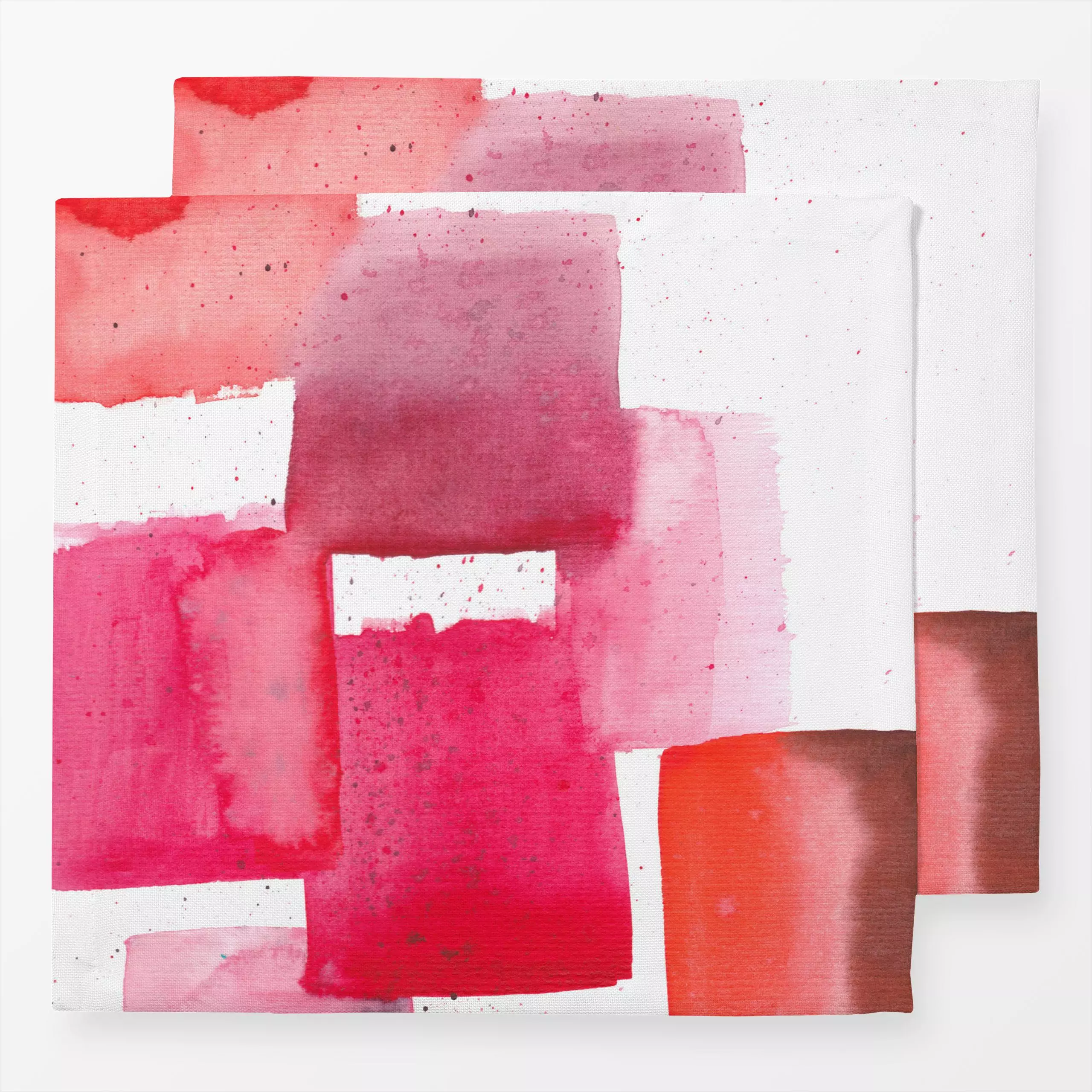 Servietten Cyra 04 - Symbole & Muster - von „Froilein Juno"; Muster, Wasserfarben, Aquarell, Punkte, Dots, formen, pink, rot