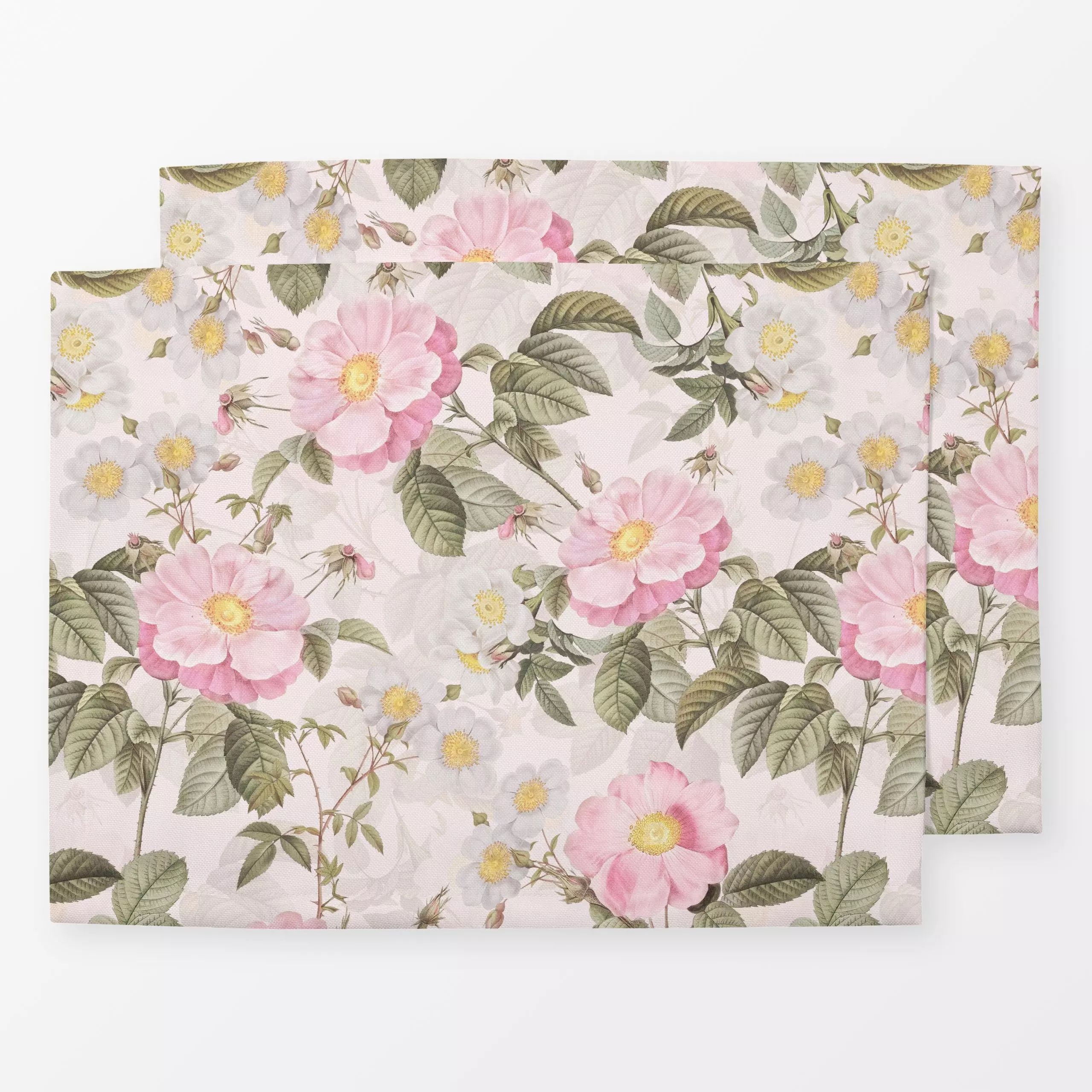 Tischset Sommer Rosen - Blumen & Florales, Sommer, Pflanzen & Botanik - von „Uta Naumann"; Natur, Blumen, Blätter, Rosen, Ga...