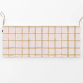 Bankauflage Karo Grid Muster Gelb Beige