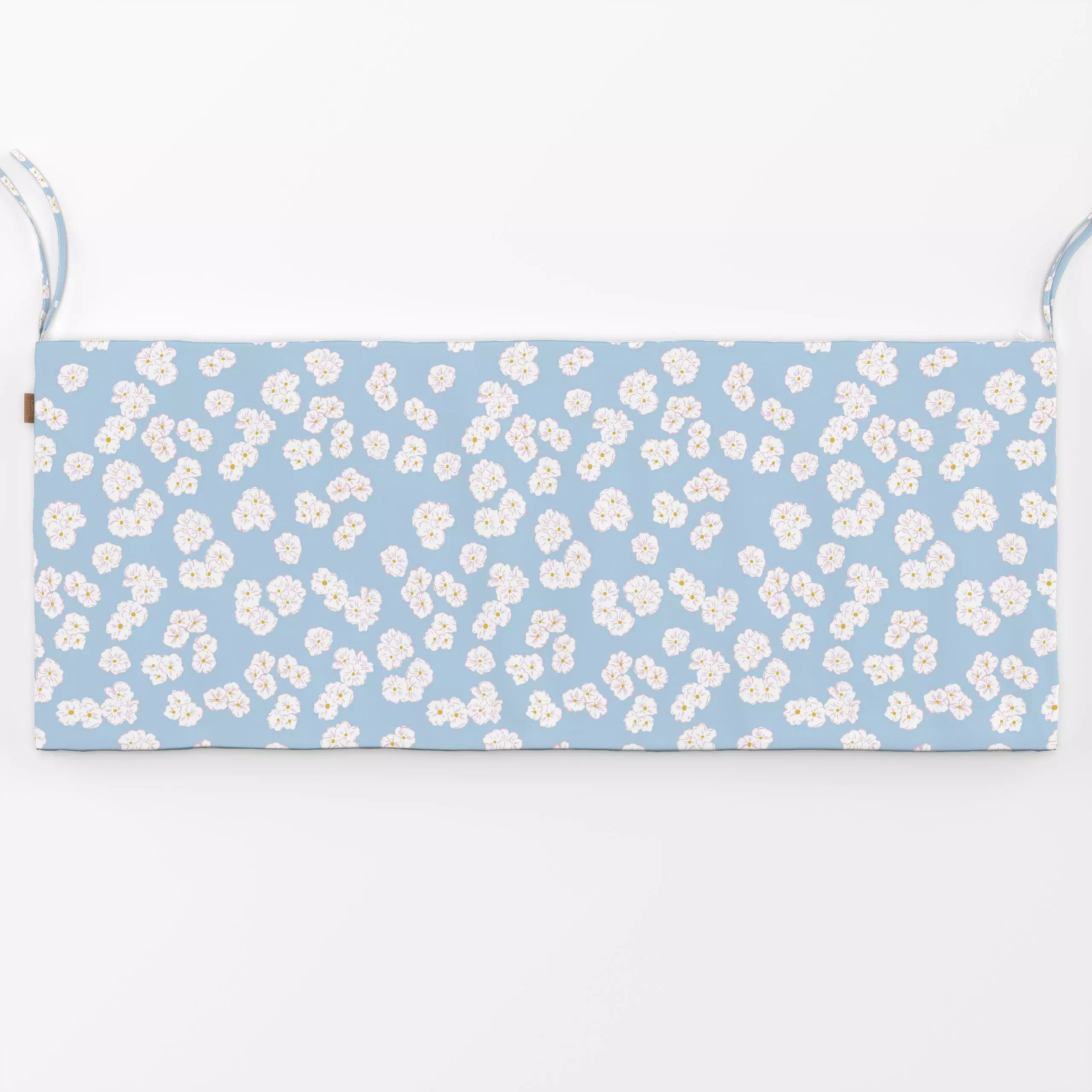 Bankauflage Frühling Kirschblüten blau - Blumen & Florales, Frühling - von „Katrin Graff"; Blumen, Sommer, frisch, Pastell, ...