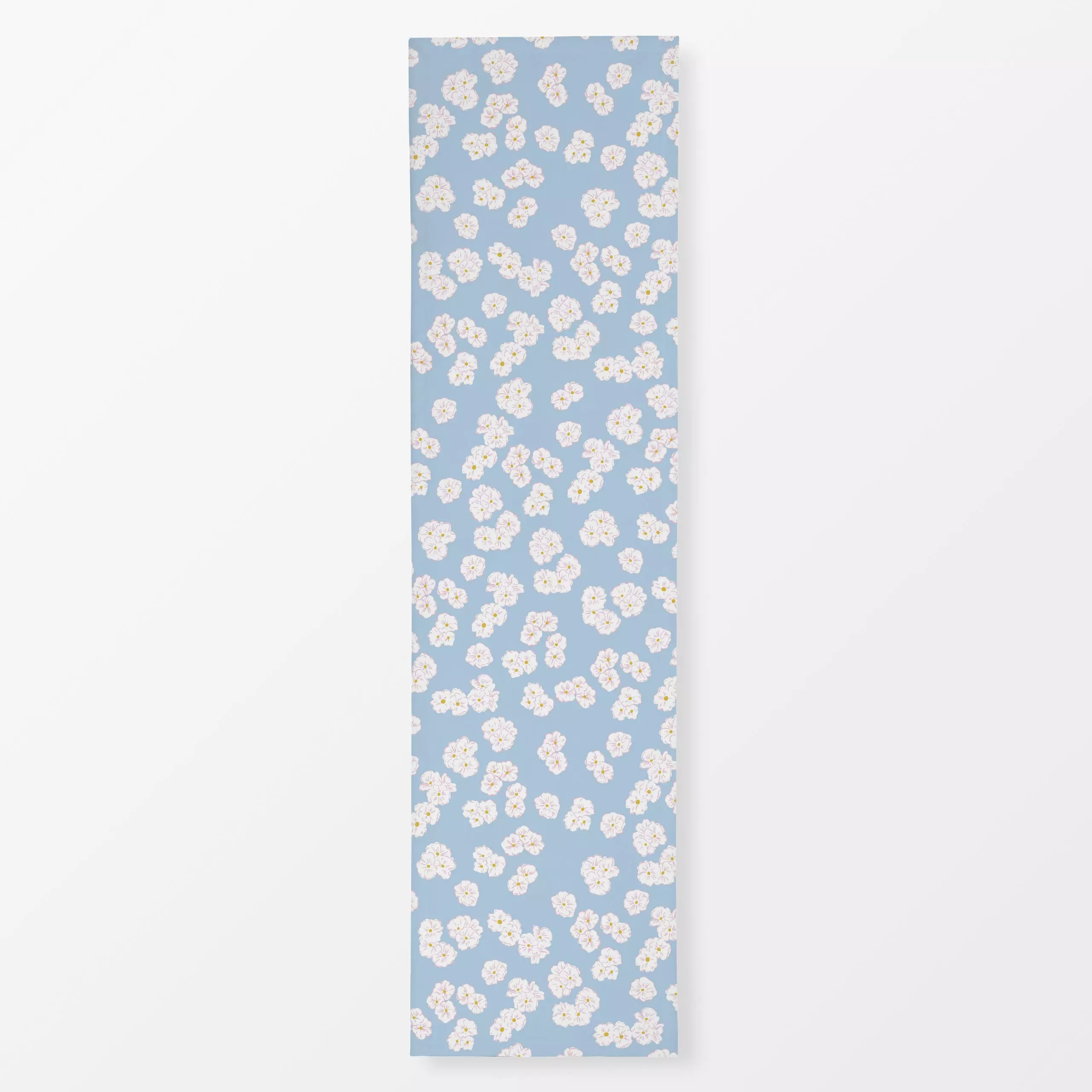Tischläufer Frühling Kirschblüten blau, Blumen, Sommer, von Katrin Graff