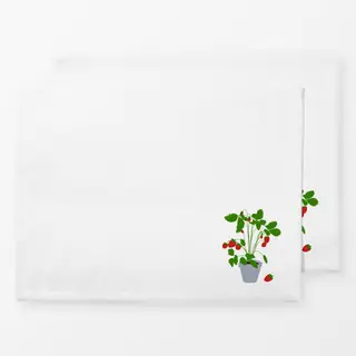 Tischset Erdbeerpflanze