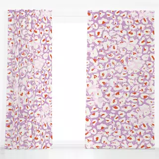 Dekovorhang Leo Lila Rot