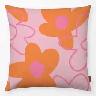 Kissen Spring Flower Pattern orange