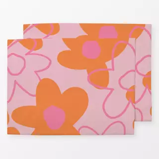 Tischset Spring Flower Pattern orange