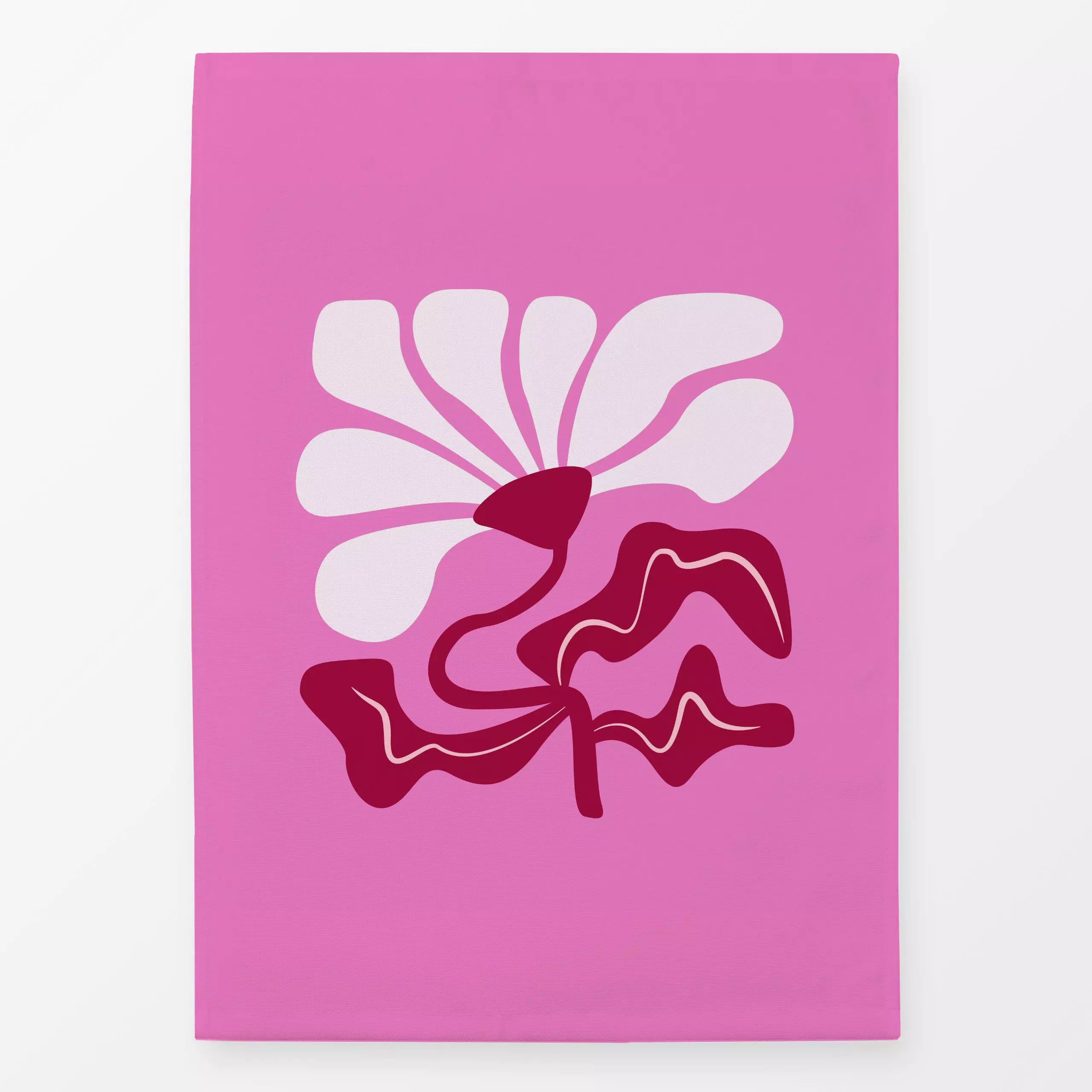 Geschirrtücher Bold Pink Blossom - Blumen & Florales, Frühling, Sommer - von „Karen Menzenbach"; rosa, Blumen, Blätter, Blüt...