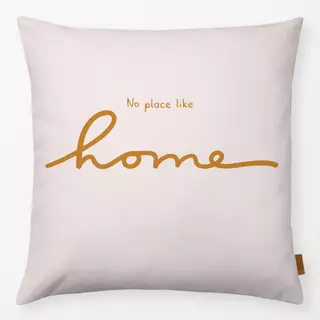 Kissen Home Spruch Gelb Beige