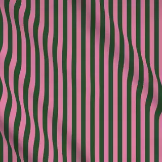 Meterware Grün Pinke Streifen