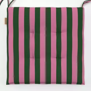 Sitzkissen Grün Pinke Streifen