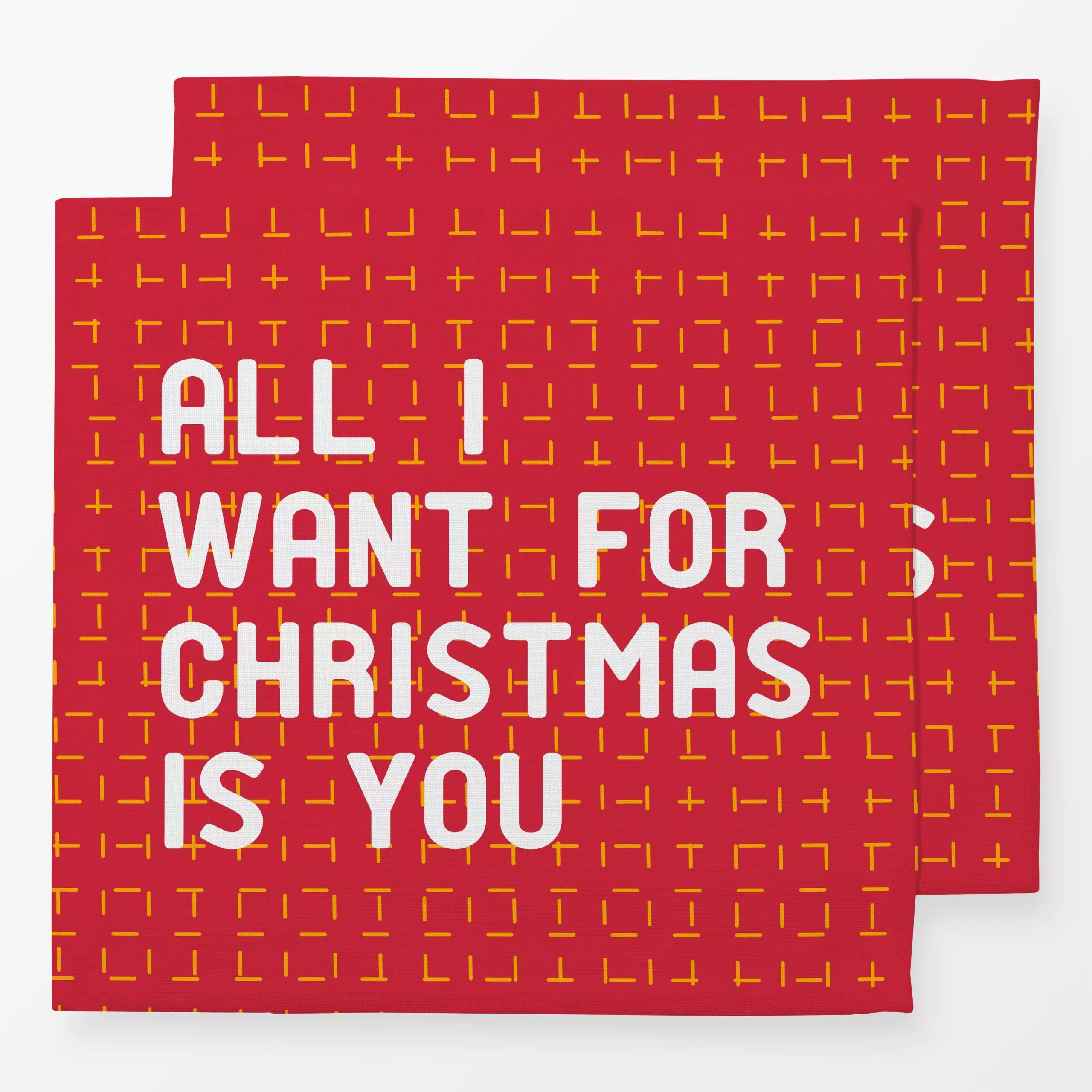 Servietten All I want for Christmas is - Liebe, Romantik & Pride, Sprüche & Schriftzüge, Weihnachten - von „Heyduda"; Muster...