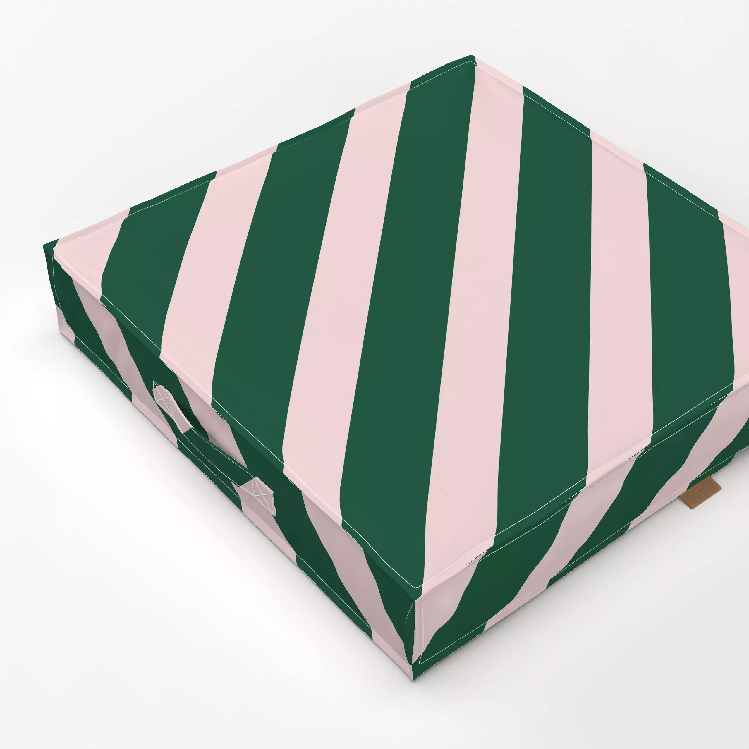 Bodenkissen Stripes diagonal green - Sommer, Symbole & Muster - von „Studio ROSAGRAU"; Streifen, Sommer, StudioROSAGRAU, gru...