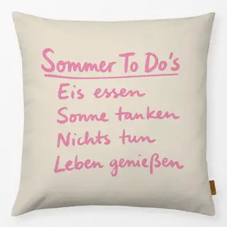 Kissen Sommer To Dos rosa