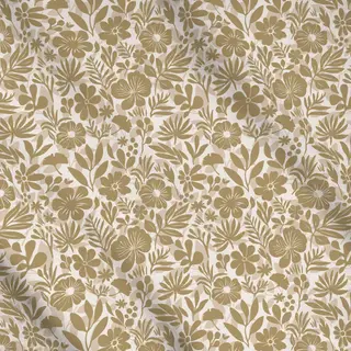 Meterware Charming Flower Shapes Beige