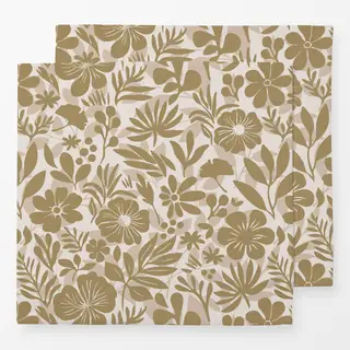 Servietten Charming Flower Shapes Beige