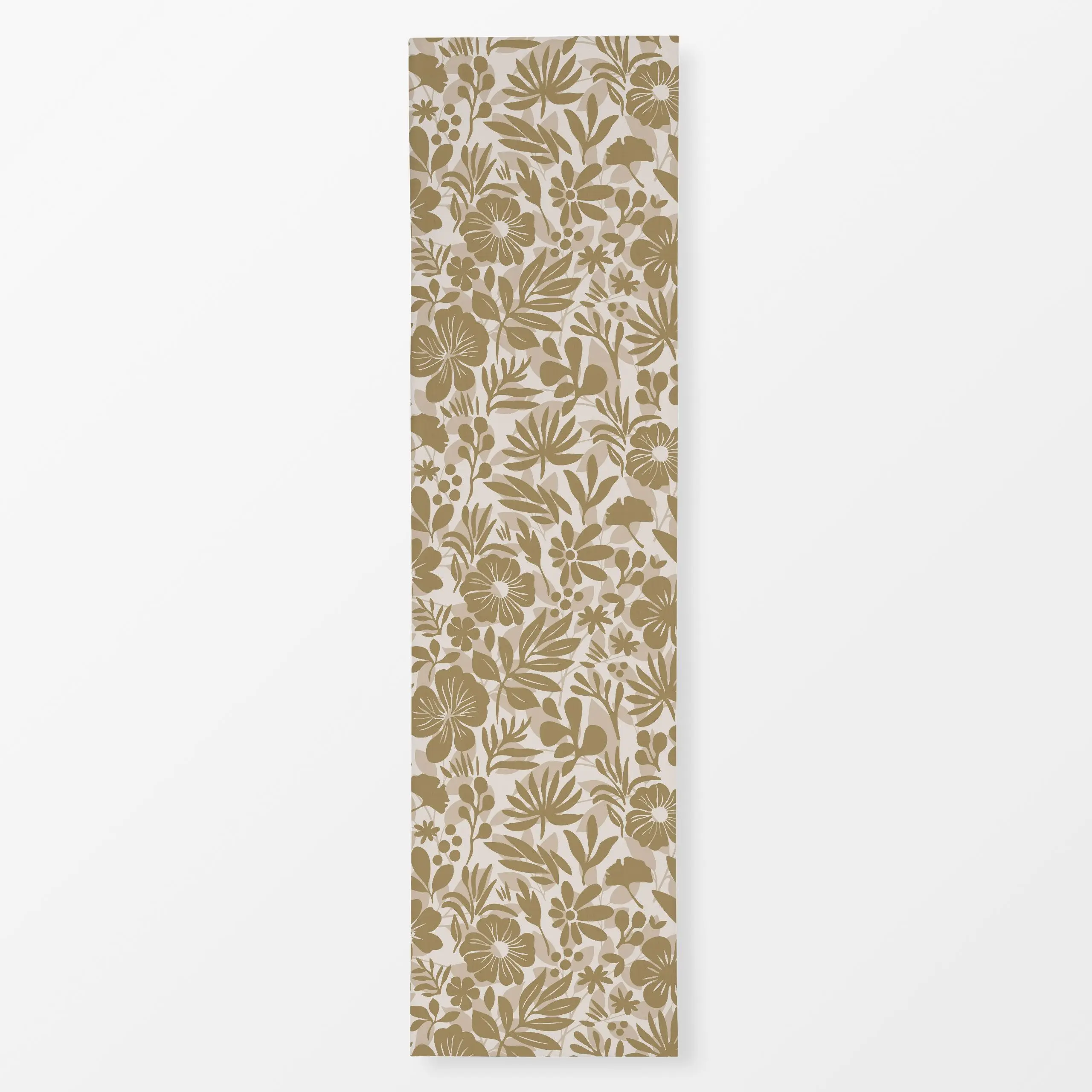 Tischläufer Charming Flower Shapes Beige - Blumen & Florales, Pflanzen & Botanik - von „Andrea Haase"; Natur, Blätter, moder...