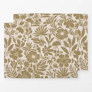 Tischset Charming Flower Shapes Beige