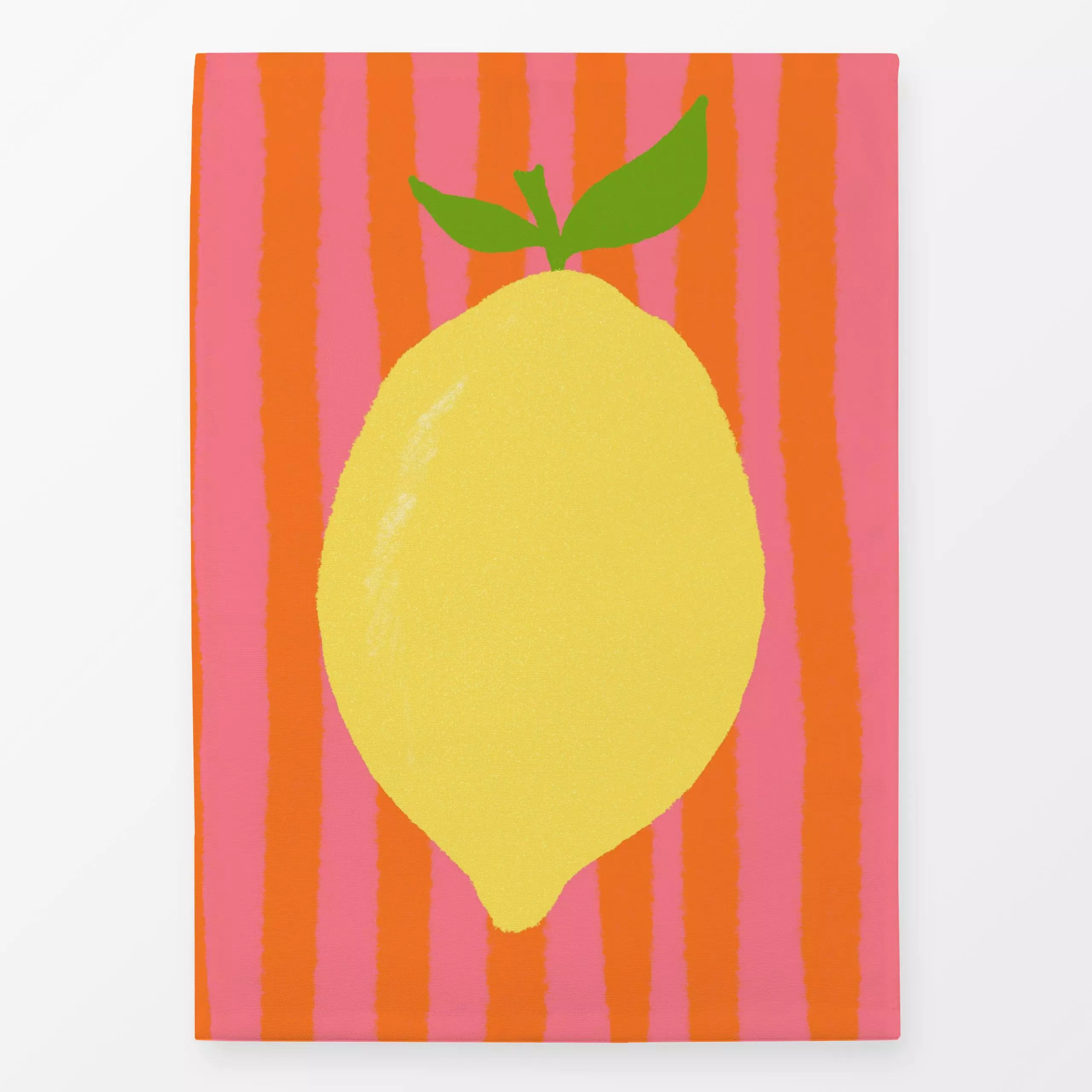 Geschirrtücher Zitrone auf Streifen - Sommer, Symbole & Muster, Früchte - von „Studio Dolci"; Frucht, Streifen, Zitrone, Zit...