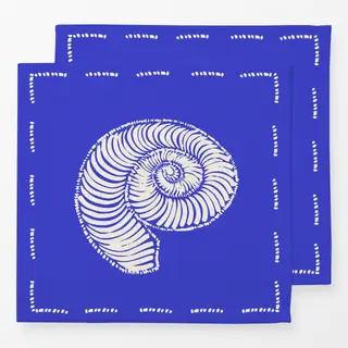 Servietten Schneckenmuschel blauweiss