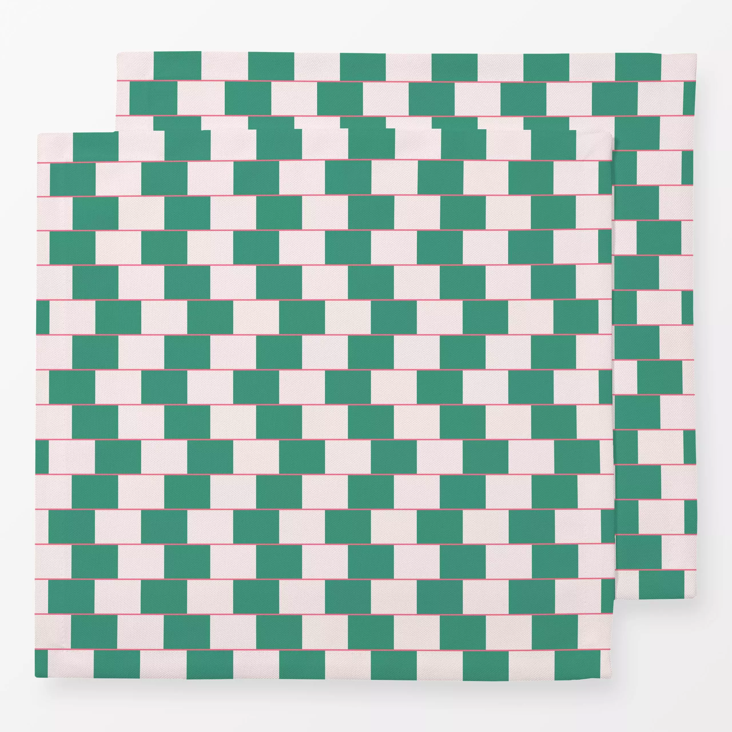 Servietten New Spring Pattern Green - Symbole & Muster - von „Jana Moßmann"; party, kariert, stufen, crazy, shine, proud