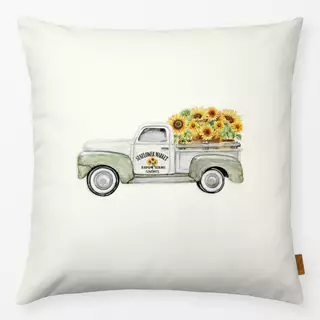 Kissen Cottage Summer Truck Sunflower