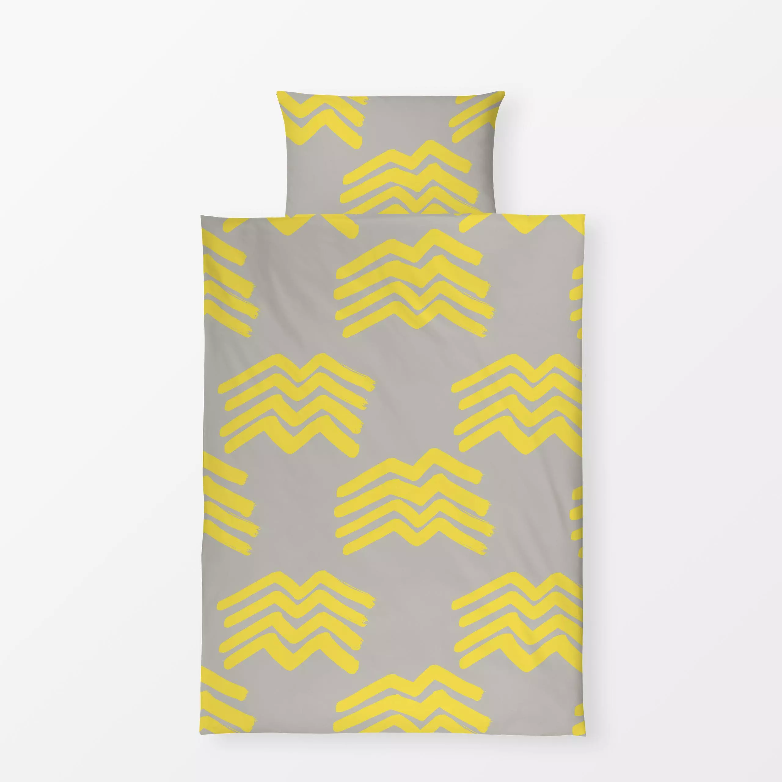 Bettwäsche Boho Mountains Illuminating - Natur & Landschaft, Symbole & Muster - von „Julia Schumacher"; boho, grau, Wasser, ...