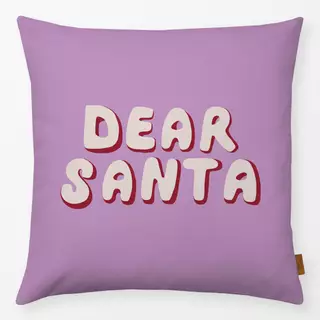 Kissen Dear Santa flieder