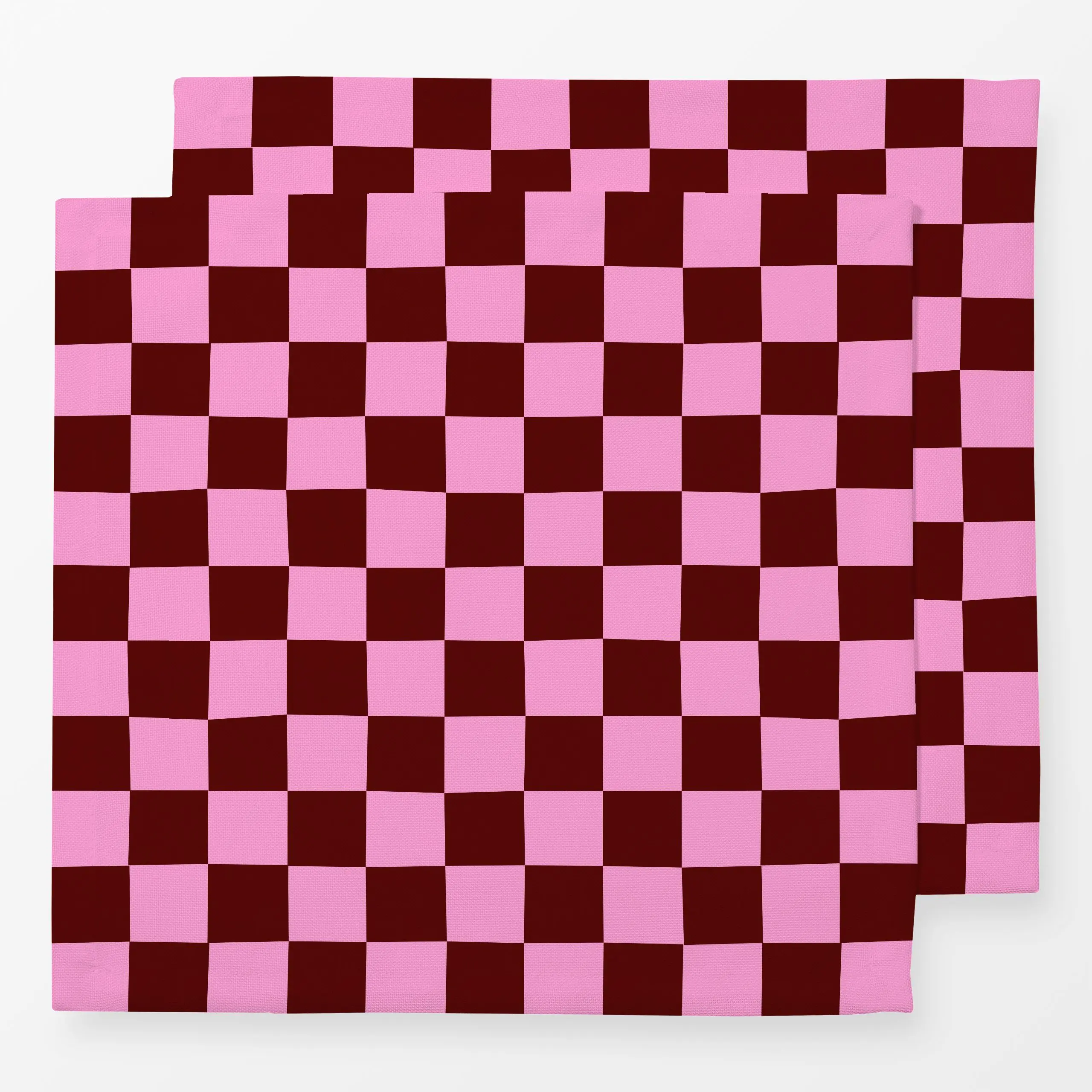 Servietten Chess Pattern brown pink - Herbst, Symbole & Muster - von „Karen Menzenbach"; abstrakt, rosa, grafisch, trend, Ka...