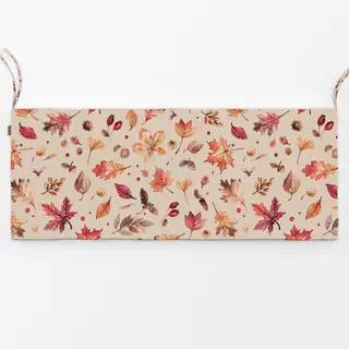 Bankauflage Herbst Blätter Leaf Beige Rot