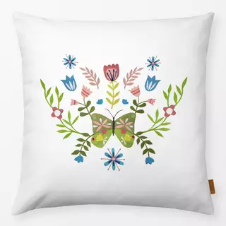 Kissen Schmetterling mit Blumen