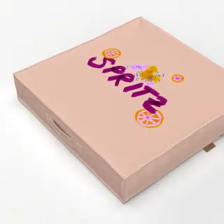 Bodenkissen Spritz Typo & Orange