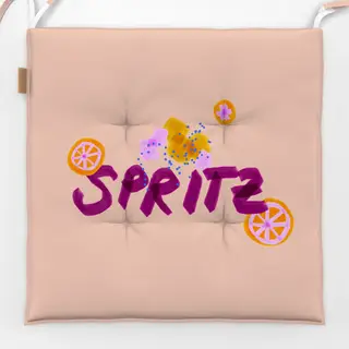 Sitzkissen Spritz Typo & Orange
